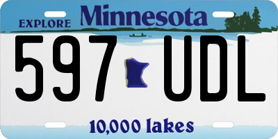 MN license plate 597UDL