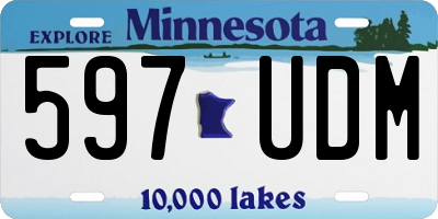 MN license plate 597UDM