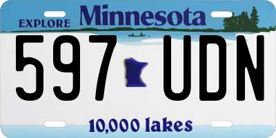 MN license plate 597UDN