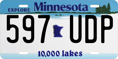 MN license plate 597UDP