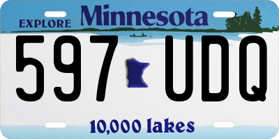 MN license plate 597UDQ