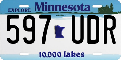 MN license plate 597UDR
