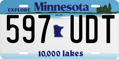MN license plate 597UDT