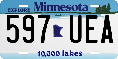 MN license plate 597UEA