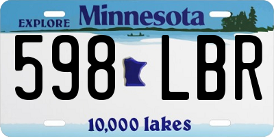 MN license plate 598LBR