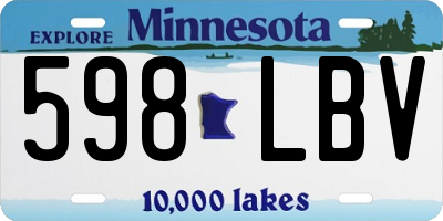 MN license plate 598LBV