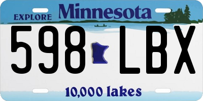 MN license plate 598LBX