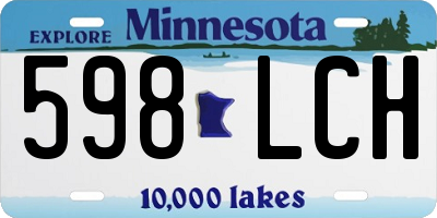 MN license plate 598LCH