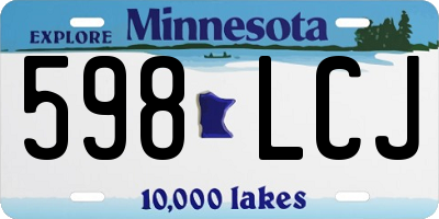 MN license plate 598LCJ