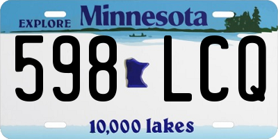 MN license plate 598LCQ