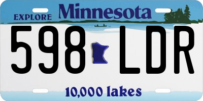 MN license plate 598LDR