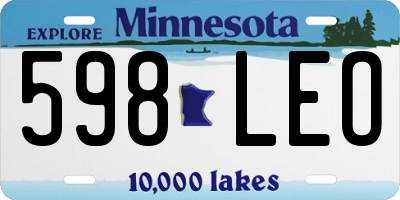 MN license plate 598LEO