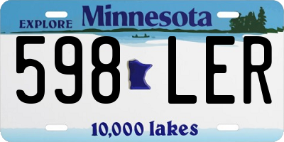 MN license plate 598LER