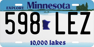 MN license plate 598LEZ