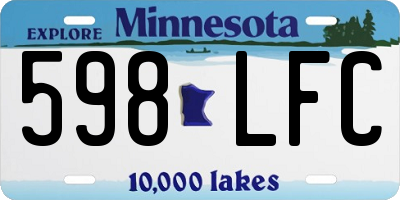 MN license plate 598LFC