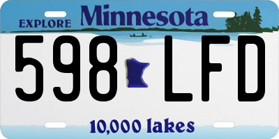 MN license plate 598LFD