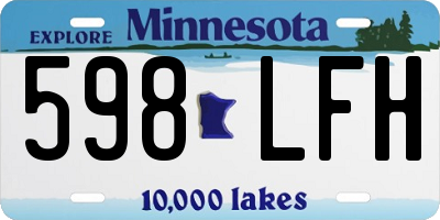 MN license plate 598LFH