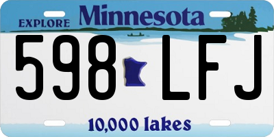 MN license plate 598LFJ