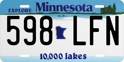 MN license plate 598LFN