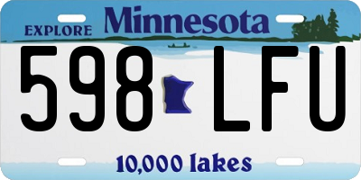 MN license plate 598LFU