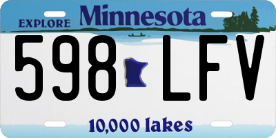 MN license plate 598LFV