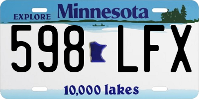 MN license plate 598LFX