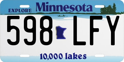 MN license plate 598LFY