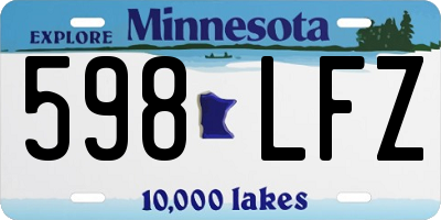 MN license plate 598LFZ