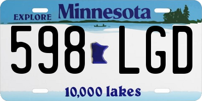 MN license plate 598LGD