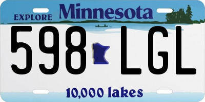 MN license plate 598LGL