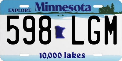 MN license plate 598LGM
