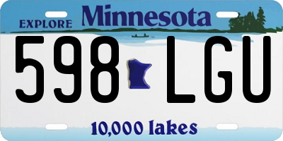 MN license plate 598LGU