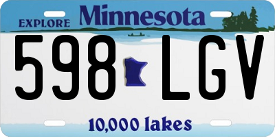 MN license plate 598LGV