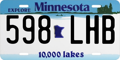 MN license plate 598LHB