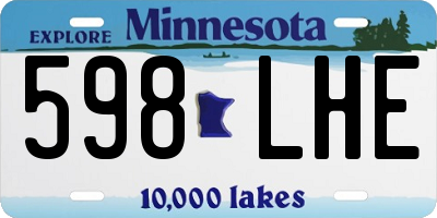 MN license plate 598LHE