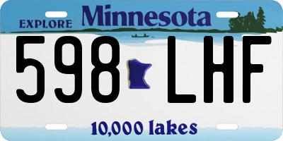 MN license plate 598LHF