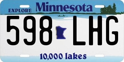 MN license plate 598LHG