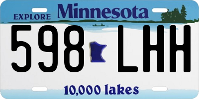 MN license plate 598LHH
