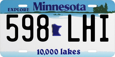 MN license plate 598LHI