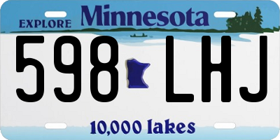 MN license plate 598LHJ