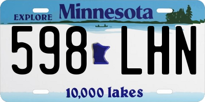 MN license plate 598LHN