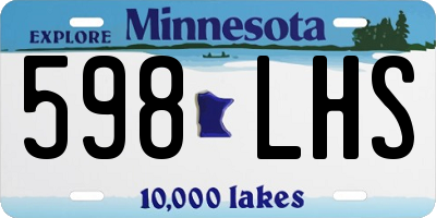 MN license plate 598LHS