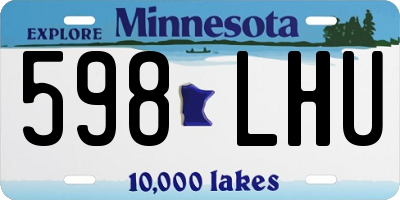 MN license plate 598LHU
