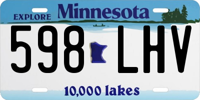 MN license plate 598LHV