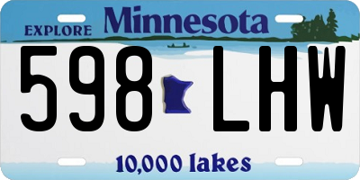 MN license plate 598LHW