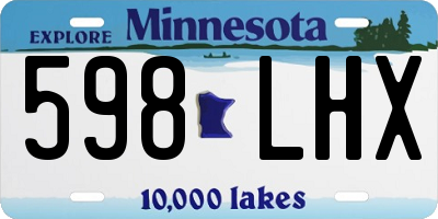 MN license plate 598LHX