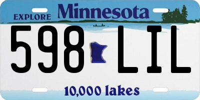 MN license plate 598LIL