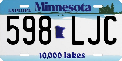 MN license plate 598LJC