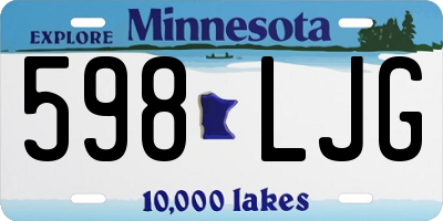 MN license plate 598LJG