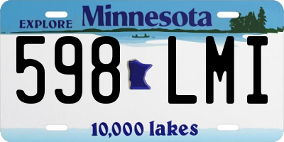 MN license plate 598LMI